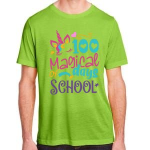 100th Day Of School Unicorn 100 Magical Days Teacher Girls Adult ChromaSoft Performance T-Shirt