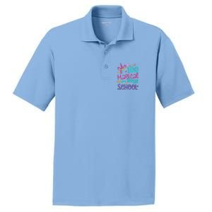 100th Day Of School Unicorn 100 Magical Days Teacher Girls PosiCharge RacerMesh Polo