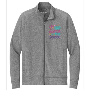 100th Day Of School Unicorn 100 Magical Days Teacher Girls Stretch Full-Zip Cadet Jacket