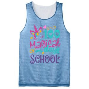 100th Day Of School Unicorn 100 Magical Days Teacher Girls Mesh Reversible Basketball Jersey Tank