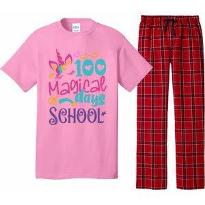 100th Day Of School Unicorn 100 Magical Days Teacher Girls Pajama Set