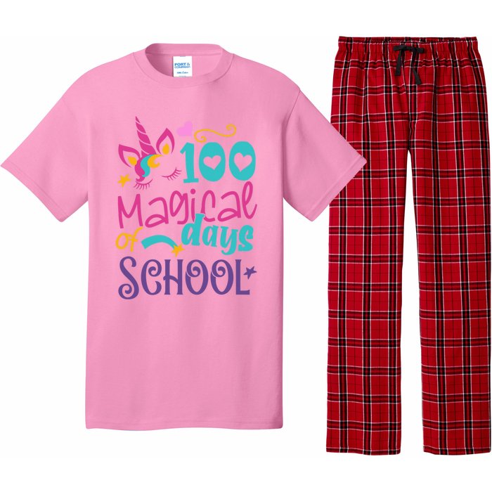 100th Day Of School Unicorn 100 Magical Days Teacher Girls Pajama Set