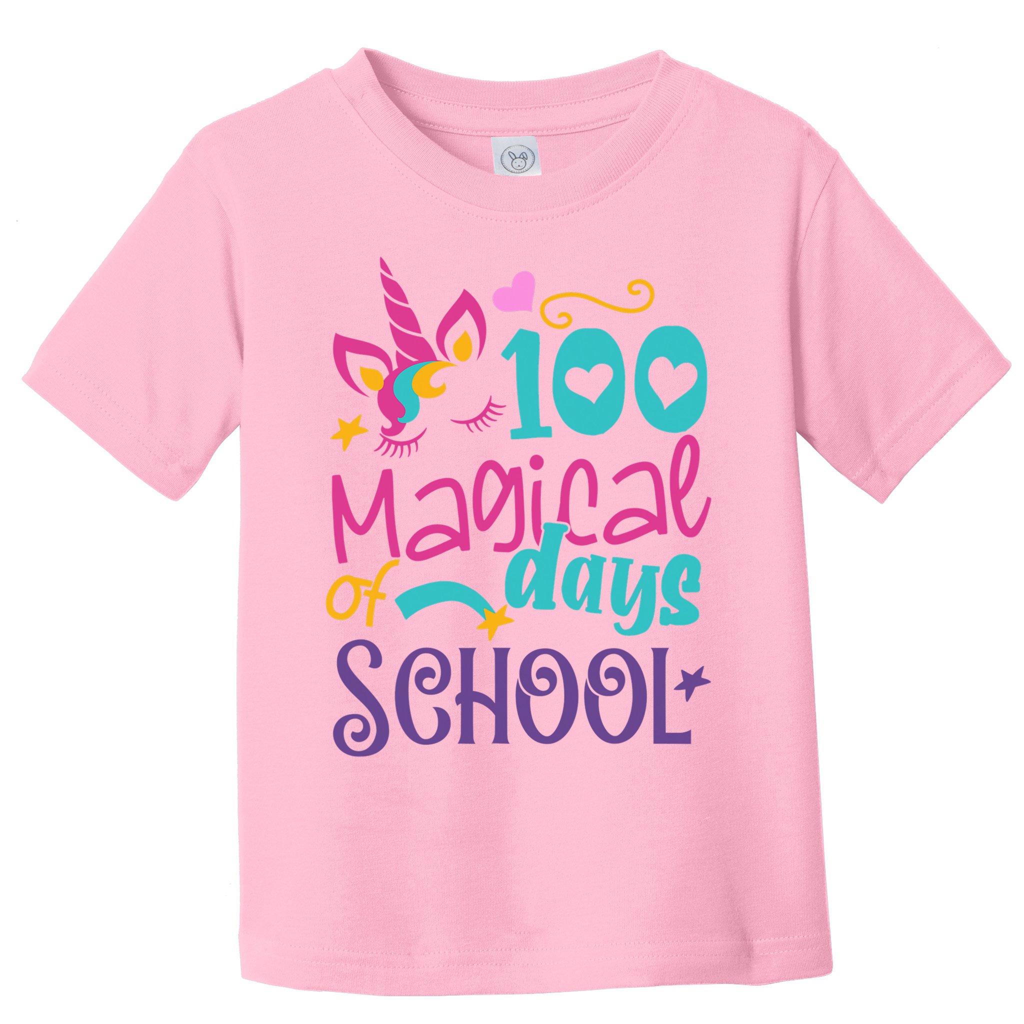 100th Day Of School Unicorn 100 Magical Days Teacher Girls Toddler T-Shirt