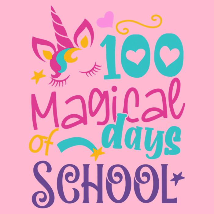 100th Day Of School Unicorn 100 Magical Days Teacher Girls Toddler T-Shirt
