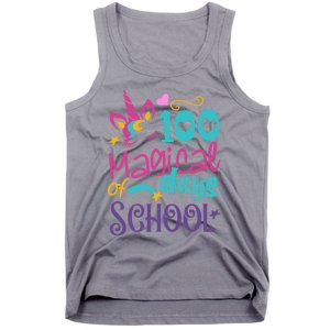 100th Day Of School Unicorn 100 Magical Days Teacher Girls Tank Top