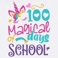 100th Day Of School Unicorn 100 Magical Days Teacher Girls Tall T-Shirt