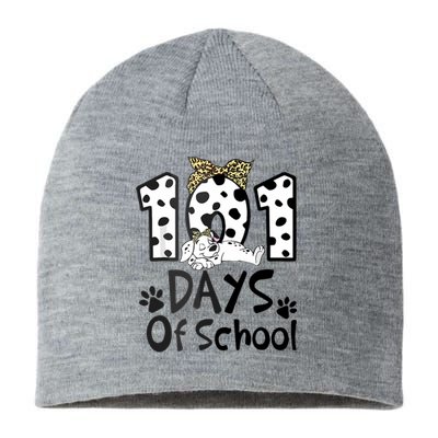 100th Day Of School 101 Days Smarter Funny Dalmatian Sustainable Beanie