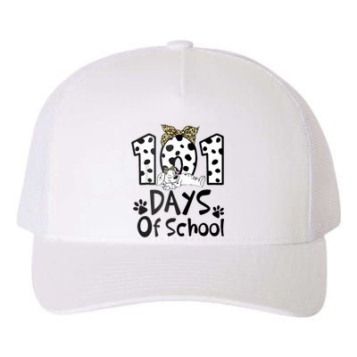 100th Day Of School 101 Days Smarter Funny Dalmatian Yupoong Adult 5-Panel Trucker Hat