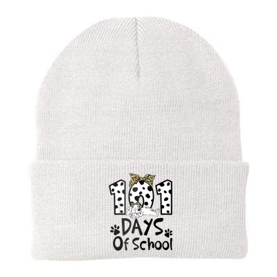 100th Day Of School 101 Days Smarter Funny Dalmatian Knit Cap Winter Beanie