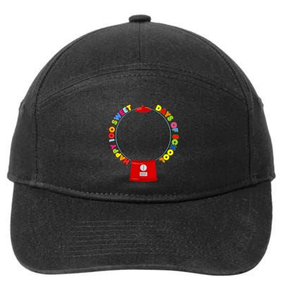 100 Days Of School Gumball Machine Empty Diy Project Blank 7-Panel Snapback Hat