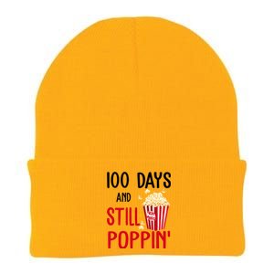 100 Days Of School And Still Poppin Knit Cap Winter Beanie