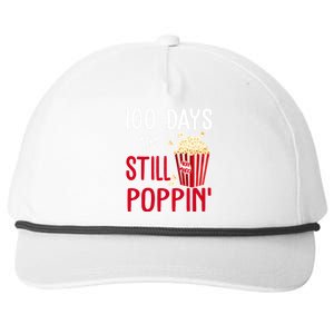 100 Days Of School And Still Poppin Snapback Five-Panel Rope Hat