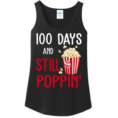 100 Days Of School And Still Poppin Ladies Essential Tank