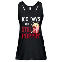 100 Days Of School And Still Poppin Ladies Essential Flowy Tank