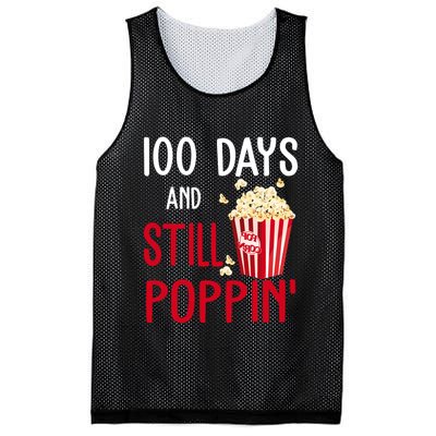 100 Days Of School And Still Poppin Mesh Reversible Basketball Jersey Tank