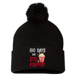 100 Days Of School And Still Poppin Pom Pom 12in Knit Beanie