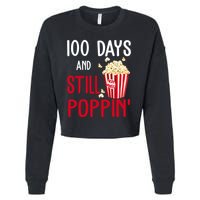 100 Days Of School And Still Poppin Cropped Pullover Crew