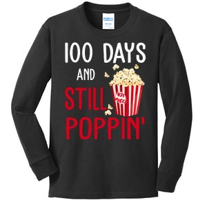 100 Days Of School And Still Poppin Kids Long Sleeve Shirt