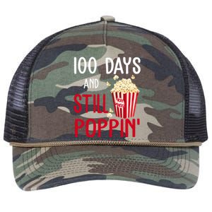 100 Days Of School And Still Poppin Retro Rope Trucker Hat Cap