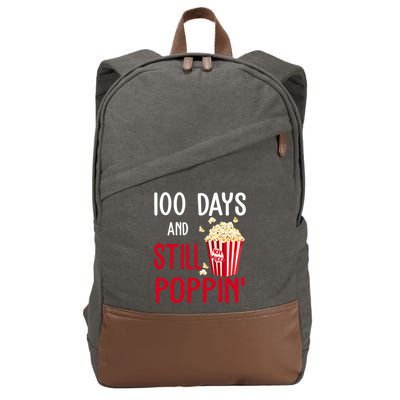 100 Days Of School And Still Poppin Cotton Canvas Backpack