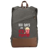 100 Days Of School And Still Poppin Cotton Canvas Backpack