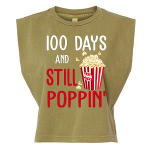 100 Days Of School And Still Poppin Garment-Dyed Women's Muscle Tee