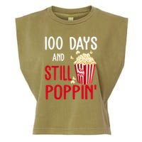 100 Days Of School And Still Poppin Garment-Dyed Women's Muscle Tee