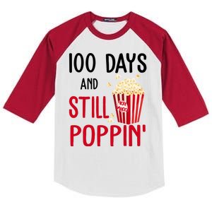 100 Days Of School And Still Poppin Kids Colorblock Raglan Jersey