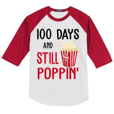 100 Days Of School And Still Poppin Kids Colorblock Raglan Jersey