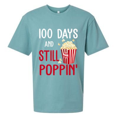 100 Days Of School And Still Poppin Sueded Cloud Jersey T-Shirt