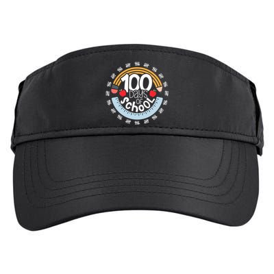 100th Day Of School Teacher 100 Days Smarter Pencil Ruler Adult Drive Performance Visor