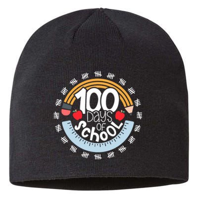 100th Day Of School Teacher 100 Days Smarter Pencil Ruler Sustainable Beanie