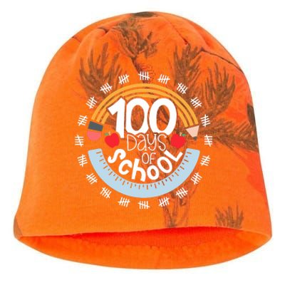 100th Day Of School Teacher 100 Days Smarter Pencil Ruler Kati - Camo Knit Beanie