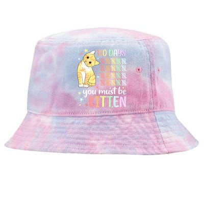 100th Day Of School Cat You Must Be Kitten Student Tie-Dyed Bucket Hat