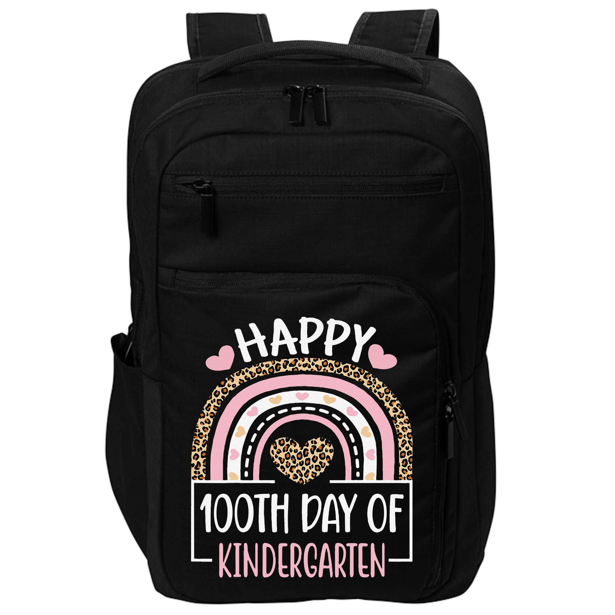 100th Day Of Kindergarten Funny 100 Days Of School Teacher Impact Tech Backpack