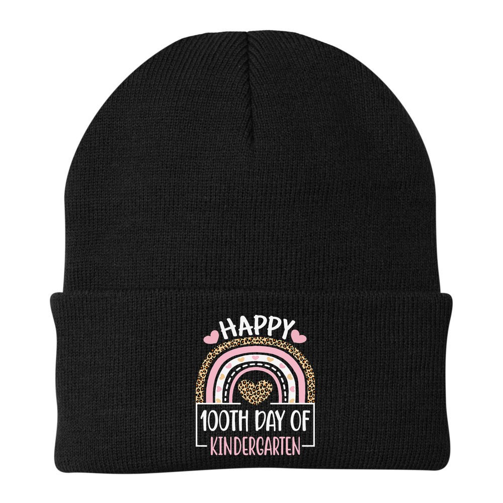 100th Day Of Kindergarten Funny 100 Days Of School Teacher Beanie
