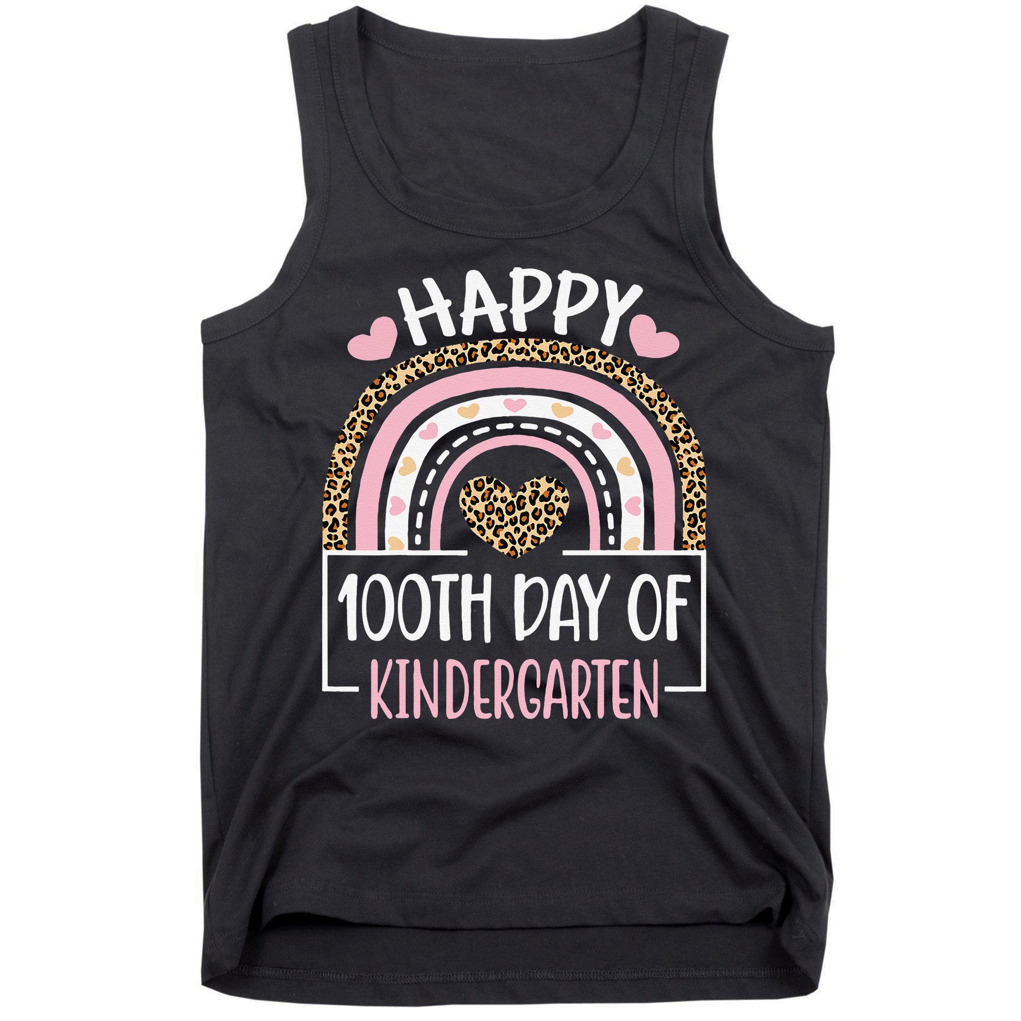 100th Day Of Kindergarten Funny 100 Days Of School Teacher Tank Top