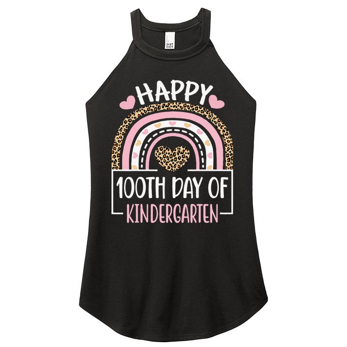100th Day Of Kindergarten Funny 100 Days Of School Teacher Women's Perfect Tri Rocker Tank