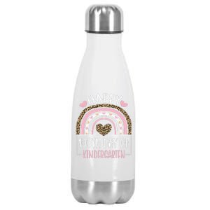 100th Day Of Kindergarten Funny 100 Days Of School Teacher Stainless Steel Insulated Water Bottle