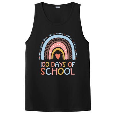 100th Day Of School Teachers 100 Days Smarter Rainbow Wo PosiCharge Competitor Tank