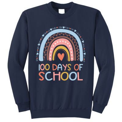 100th Day Of School Teachers 100 Days Smarter Rainbow Wo Sweatshirt