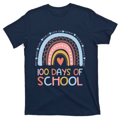 100th Day Of School Teachers 100 Days Smarter Rainbow Wo T-Shirt