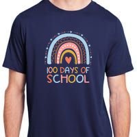 100th Day Of School Teachers 100 Days Smarter Rainbow Wo Adult ChromaSoft Performance T-Shirt