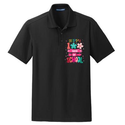 100 Days Of School Girl 100th Day Of School Dry Zone Grid Polo