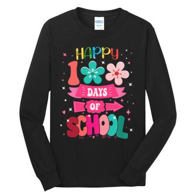 100 Days Of School Girl 100th Day Of School Tall Long Sleeve T-Shirt