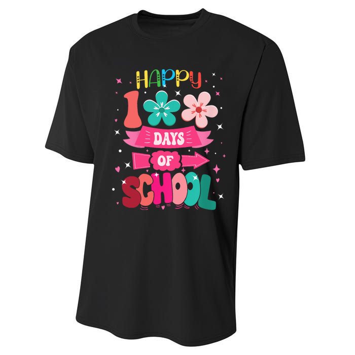 100 Days Of School Girl 100th Day Of School Performance Sprint T-Shirt