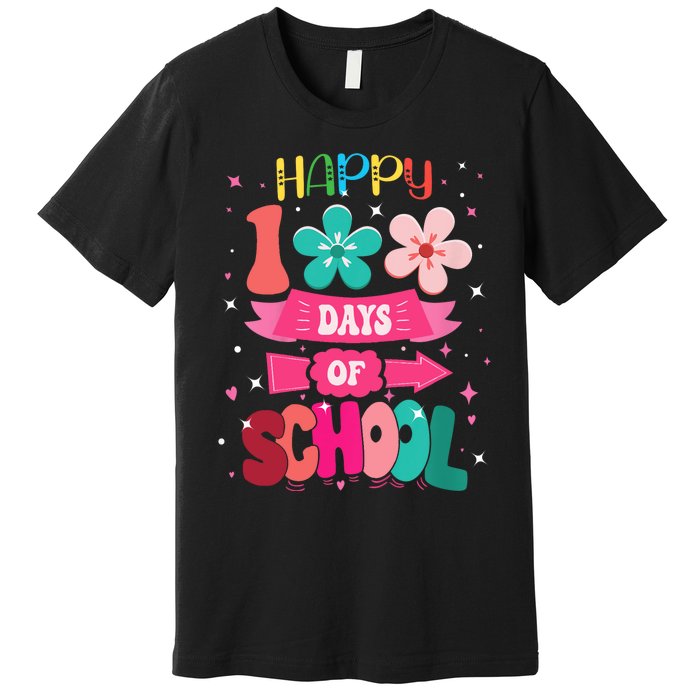 100 Days Of School Girl 100th Day Of School Premium T-Shirt