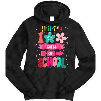 100 Days Of School Girl 100th Day Of School Tie Dye Hoodie