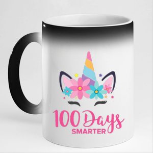 100 Days Of School Unicorn Girl Costume 11oz Black Color Changing Mug