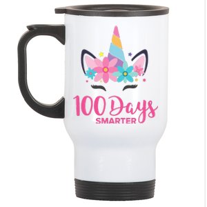 100 Days Of School Unicorn Girl Costume Stainless Steel Travel Mug